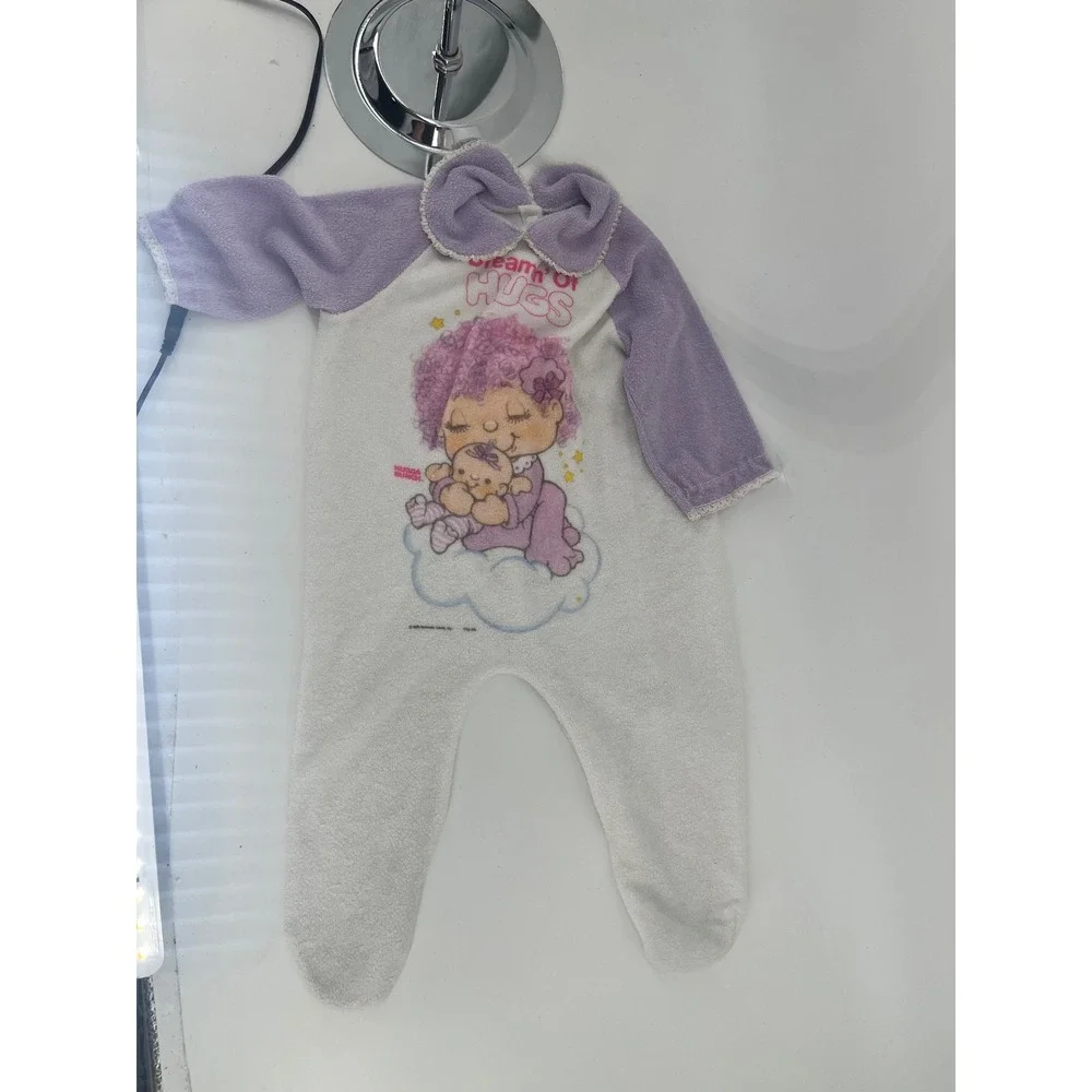 Lullaby Land Baby Sleepers One PiecPajama White Purple Dreamer Hugs Size‎ Large